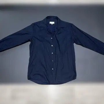 네이비 버튼 다운 셔츠 기하학 패턴 캘빈클라인