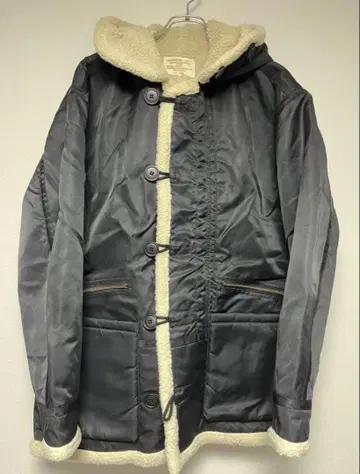 90s GOODENOUGH B-7 나일론 보아 안감 코트 블랙 L