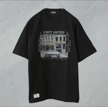 SCHOTT 블랙 T셔츠