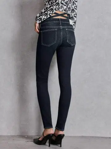 GYDA 크로스 스키니 데님 팬츠 인디고 XS