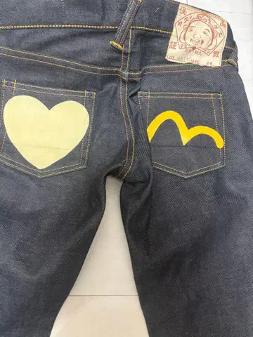 evisu 청바지 에비스 옐로우 컬러