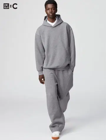 UNIQLO 맨투맨 와이드 팬츠