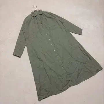 [무인양품] (XL) 셔츠 원피스 버튼업 빅 사이즈 심플 무지