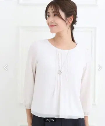 리플렉트 [포멀/입학졸업/업무용] 핀턱 x 스칼라 레이스 블라우스