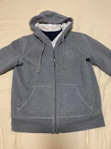 TOMMY HILFIGER 그레이 풀 집업 후드티 S