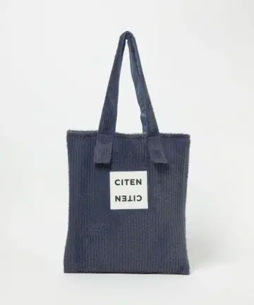 [ 미사용 ] 시텐 CITEN 샤기 스트라이프 토트백 네이비