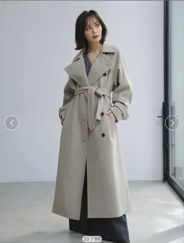 anuans 울 트렌치코트 2024AW