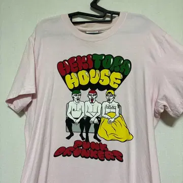 PUNK DRUNKERS 그래픽 티셔츠 핑크