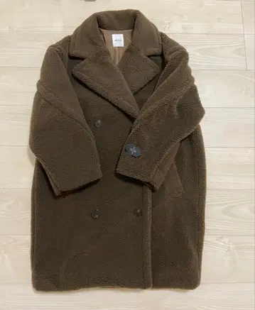 미라 오웬 오버사이즈 보아 코트, 모카 사이즈 0 새상품급