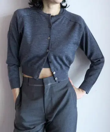 FUMIKA UCHIDA 니트 크루넥 가디건