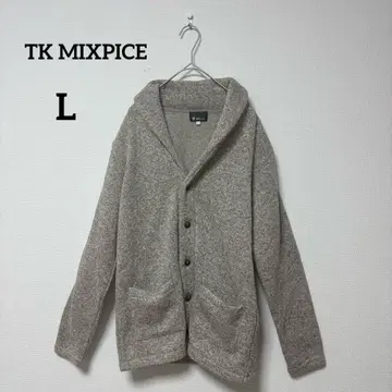 TK MIXPICE 그레이 가디건 니트 자켓 L 포켓