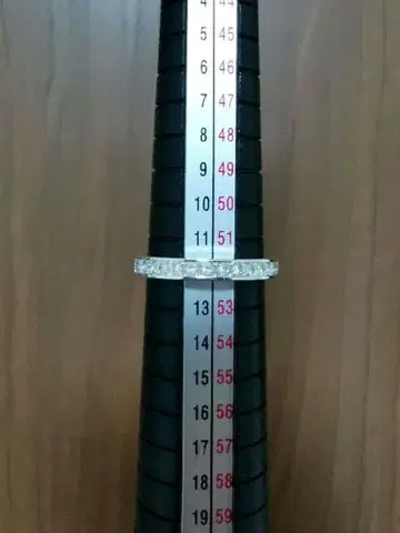 모이사나이트 프린세스컷 하프 이터니티 반지 12호