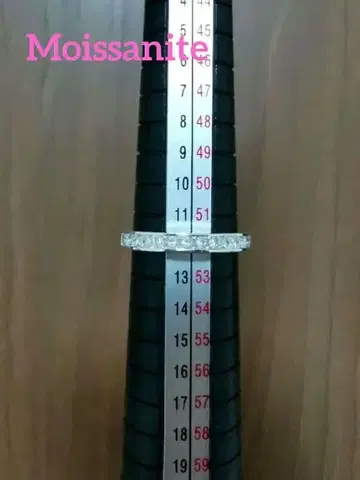 모이사나이트 프린세스컷 하프 이터니티 반지 12호