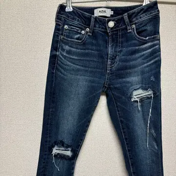 AZUL BY MOUSSY 데미지 리페어 스키니 데님