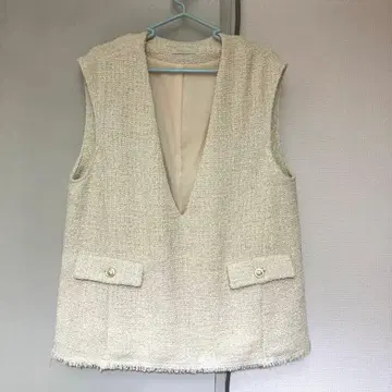 라운지 드레스 트위드 베스트 프리 사이즈