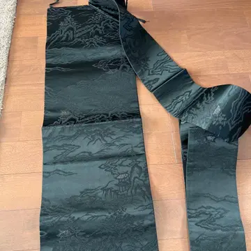 기모노 오비 블랙 베이스 나고야 오비 미사용