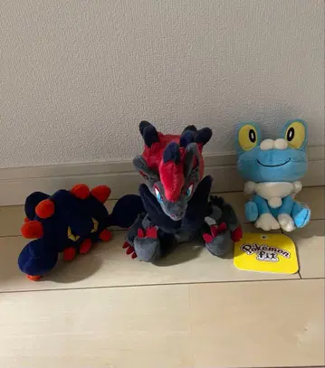 포켓몬핏 3체 세트 조로아크 개구마르 두르래곤 봉제 인형 fit