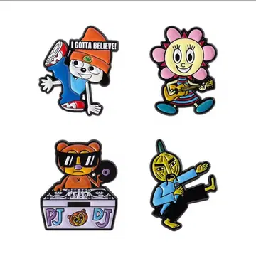 파라파라 래퍼 핀즈 핀 배지 써니 4종