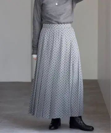 IENA 플로키 도트 플리츠 스커트 36 사이즈