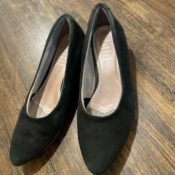 새상품급 fit fit 블랙 스웨이드 스틸레토 펌프스 23.5