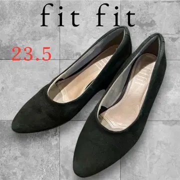 새상품급 fit fit 블랙 스웨이드 스틸레토 펌프스 23.5