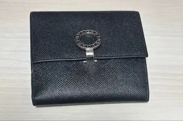 블랙 가죽 접이식 지갑