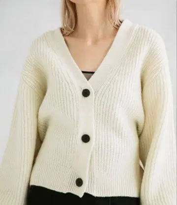 유나이티드 도쿄 니트 가디건 울 코튼 볼륨 소매