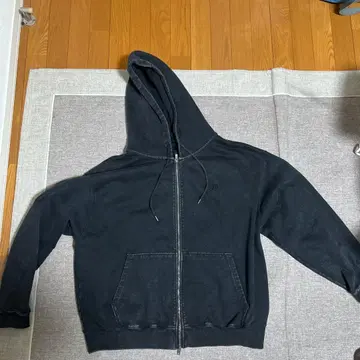 clel 지퍼 후드티 블랙