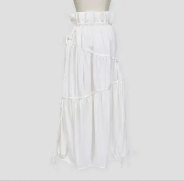 어베이케이션 A vacation 개더 스커트 화이트