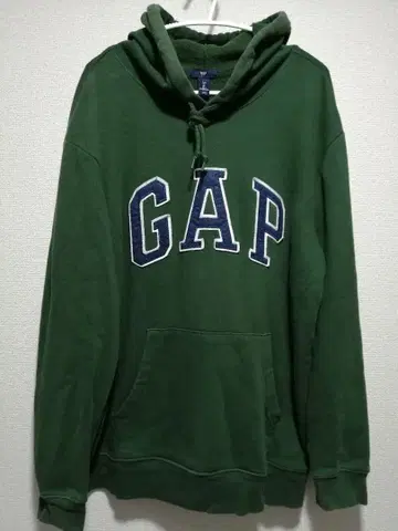 00s GAP 그린/네이비 풀오버 후드티 L 사이즈