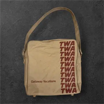 70s 80s TWA 트랜스월드 에어 숄더백 트래블백