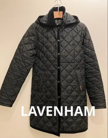 LAVENHAM 퀼팅 코트 6(S~M 상당) 블랙 후드 부착