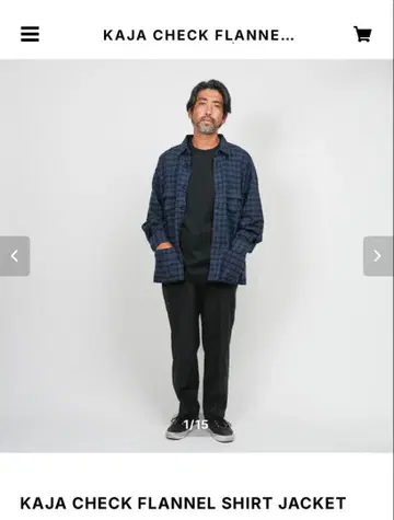 카자 체크 플란넬 셔츠 재킷 사이즈 3 OVY