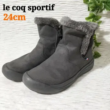 르꼬끄 스포르티브 스노우 부츠 사이드 지퍼 퍼 방한 그레이 24cm