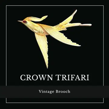 CROWN TRIFARI 트리파리움 빨간 눈의 불사조 브로치