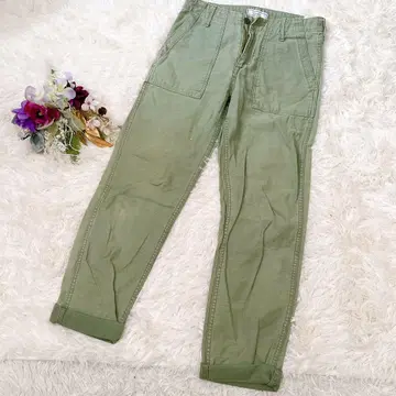 [ Urvin ] 올리브 그린 캐주얼 팬츠 일본제 0(S)
