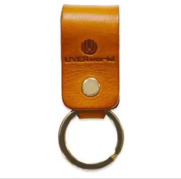 UVERworld 가죽 키링 라이트 브라운 미개봉 새상품