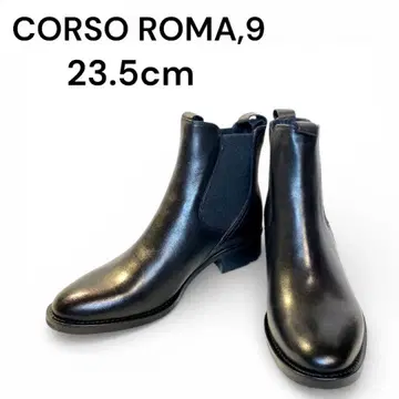 [새상품급] CORSO ROMA 9 사이드 고어 부츠 37 블랙 가죽