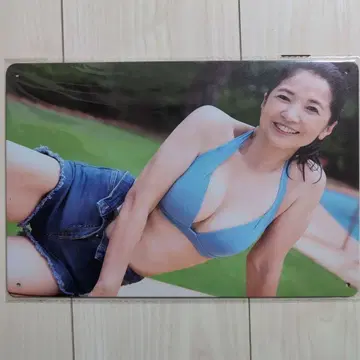 양철 간판 미숙녀