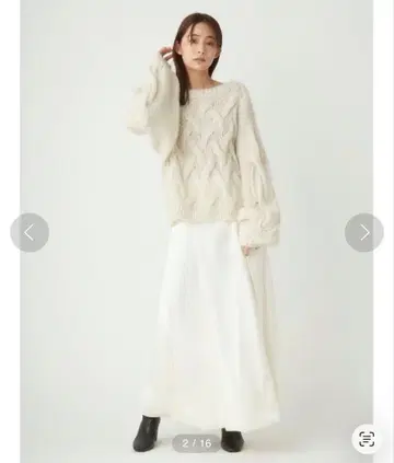 FRAY I.D 새틴 벌룬 스커트 화이트 1