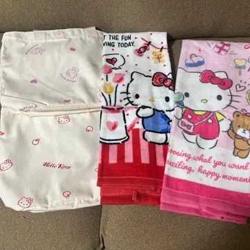 시마무라 해피 백 페이스 타월 토트백 세트