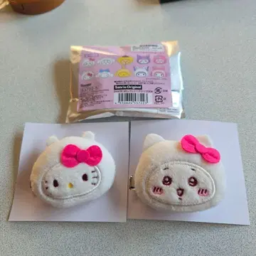 [ 가격 인하 ] 치이카와 산리오 시크릿 헤어 클립 키티