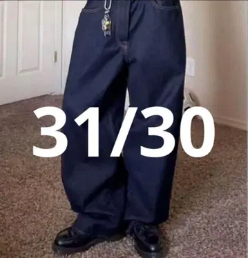 갭 배기 데님 31/30 인디고 블루