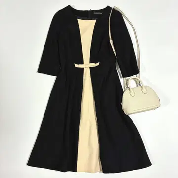 [ 새상품급 ] STRAWBERRYFIELDS 울 바이컬러 원피스 A라인