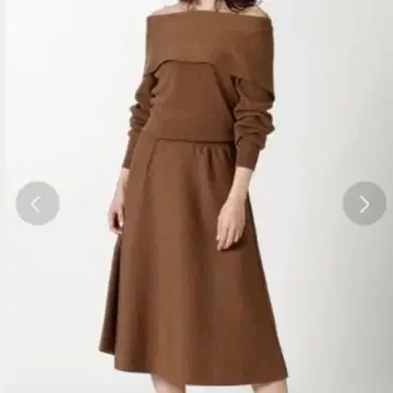 aqua girl 니트 원피스 Classy 콜라보 브라운