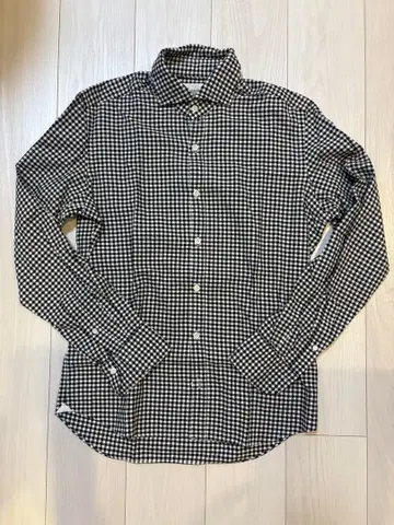Giannetta 블랙 체크 긴팔 셔츠 M