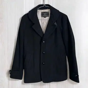 [나노 유니버스] 가죽 벨트 포함 캐시미어 혼방 울 타이트 숏 기장 코트