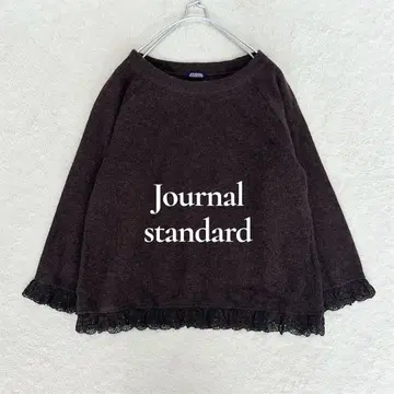 Journal standard 울 니트 레이스 디자인 브라운