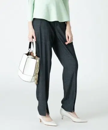 [ 새상품급 ] allureville 옥스 프론트 슬릿 팬츠 네이비