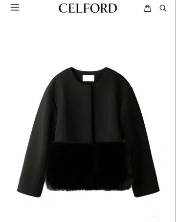 셀포드 밑단 퍼 블루종 사이즈:36